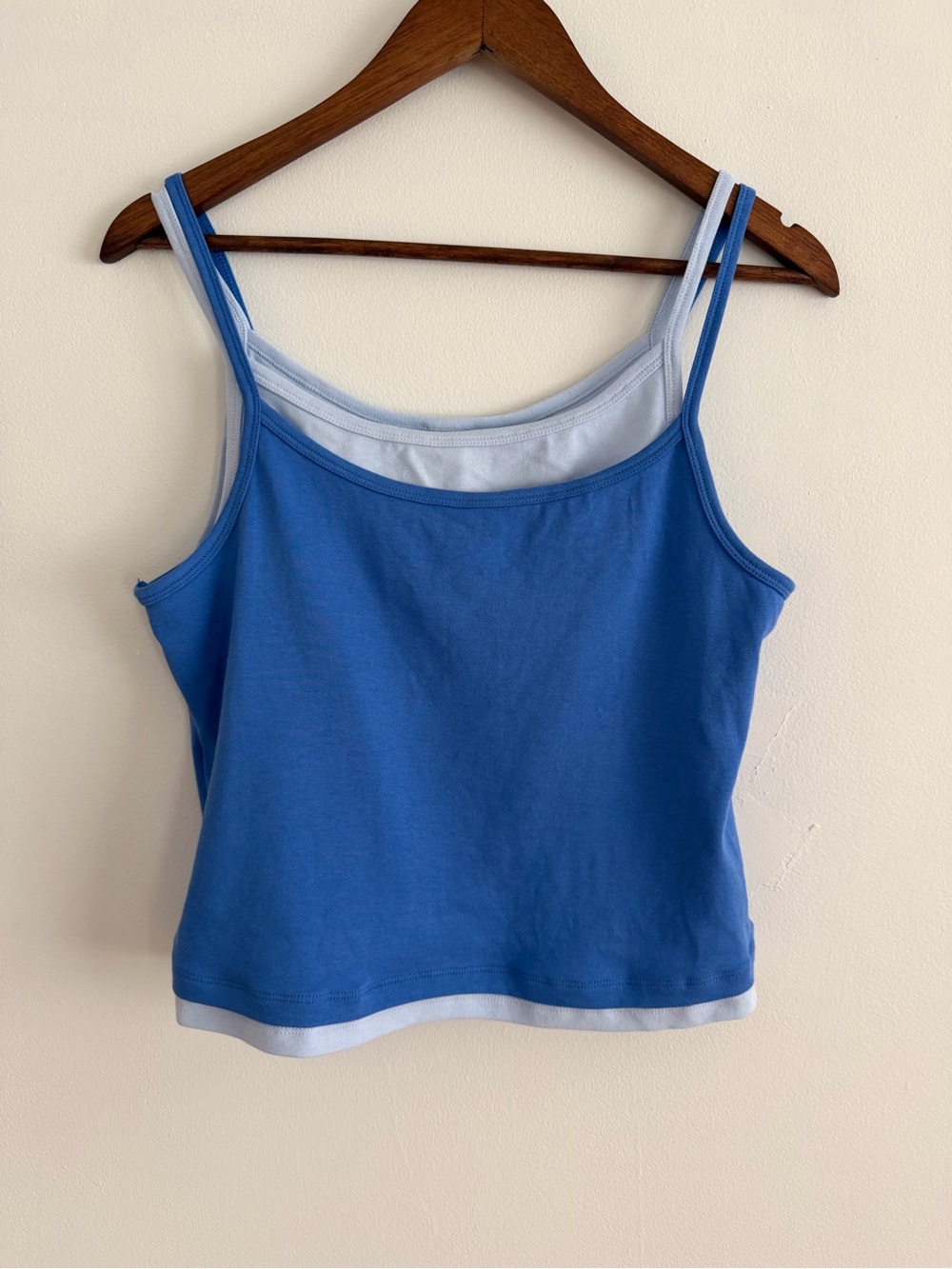 No Boundaries NWT Blue Double-Layer Cami Tank Top Size Large